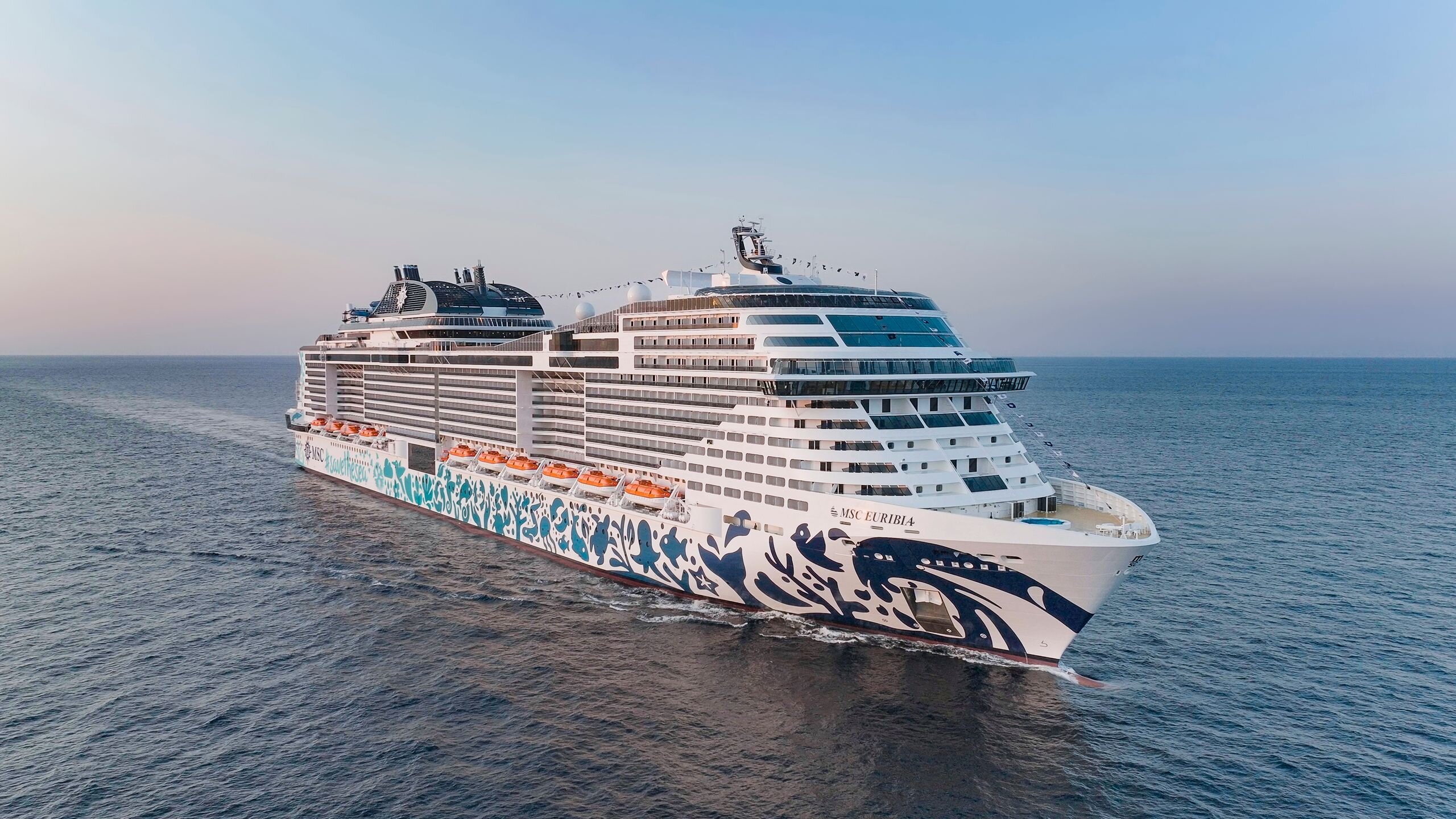 MSC Euribia with its painted hull artwork