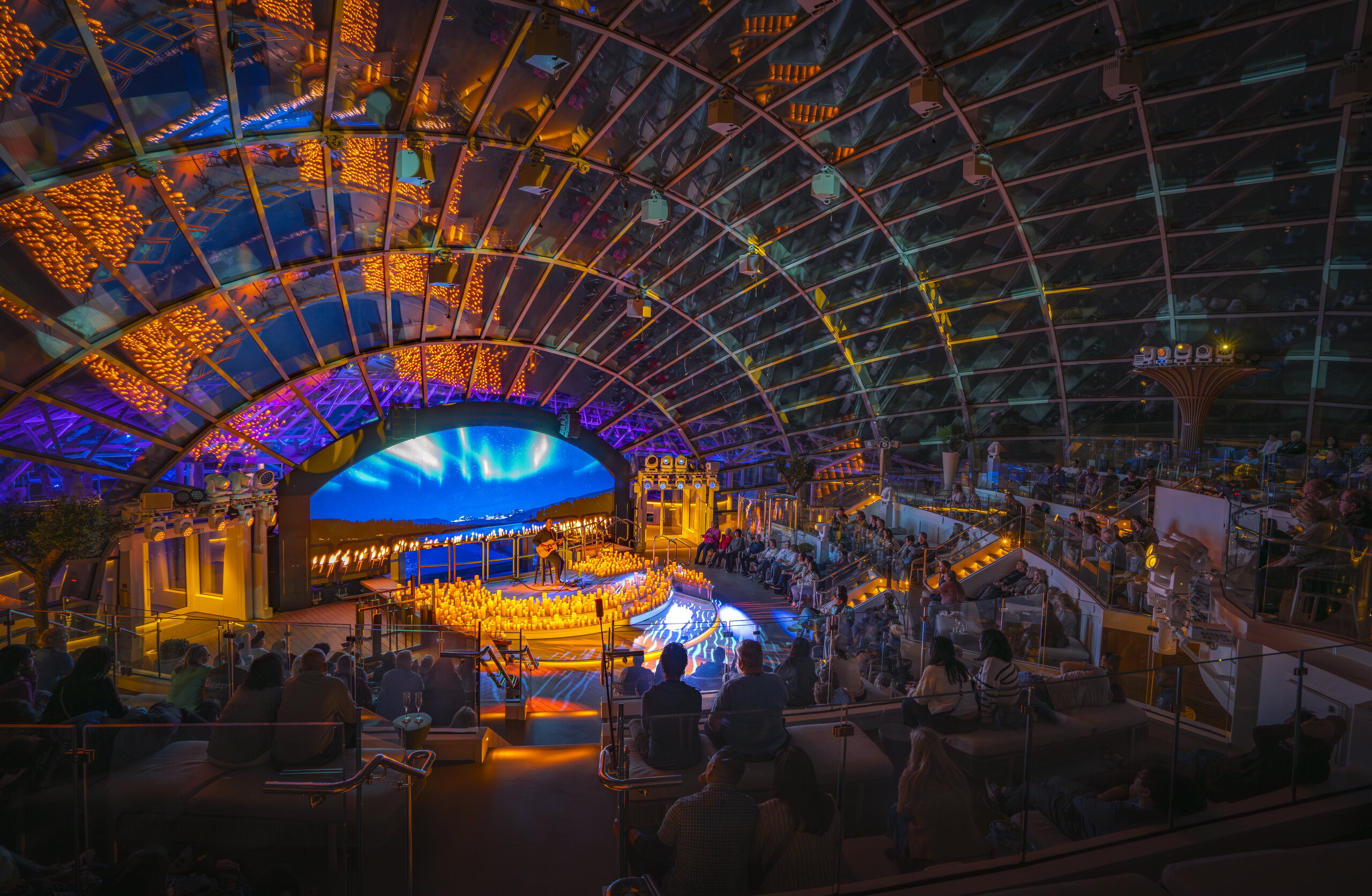 The Dome on Star Princess during a candlelight concert